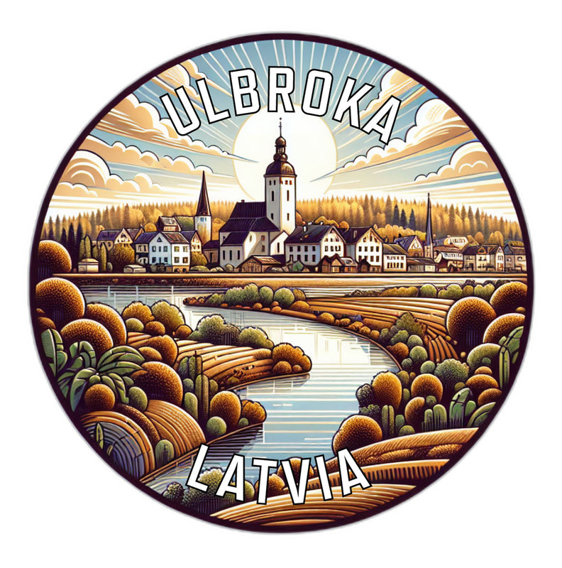 Ulbroka Latvia Souvenir Die Cut Flat Magnet 2-Inch
