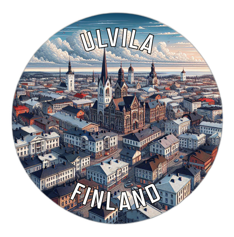 Ulvila Finland Souvenir Die Cut Flat Magnet 2-Inch