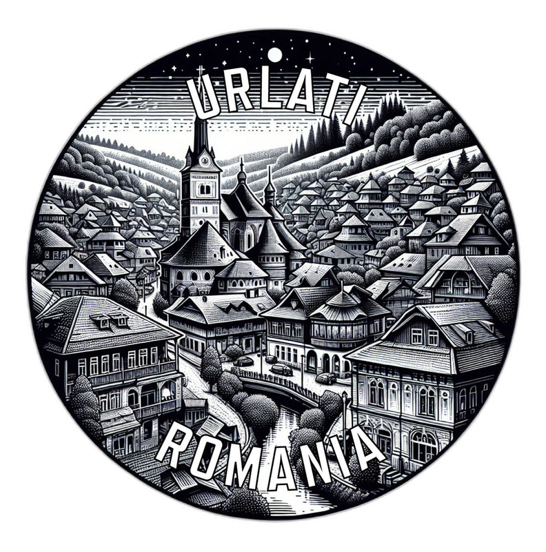 Urlati Romania Souvenir Die Cut Flat Magnet 6-Inch