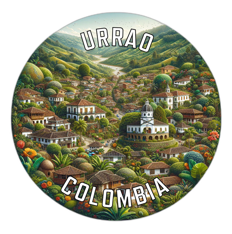 Urrao Colombia Souvenir Die Cut Flat Magnet 6-Inch