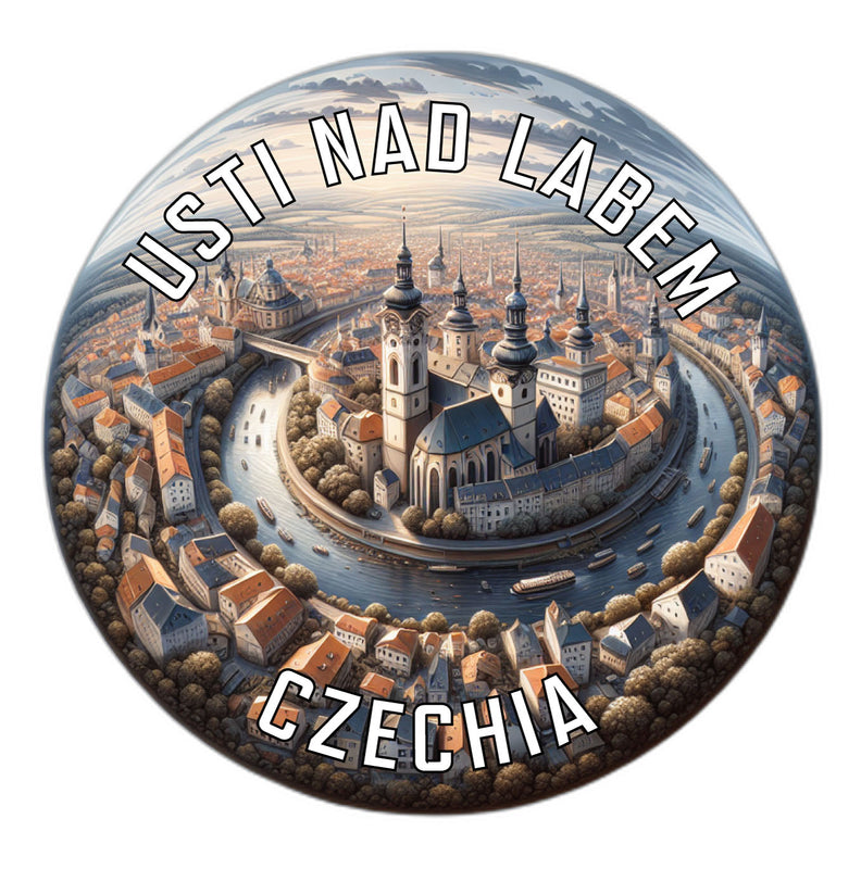Usti nad Labem Czechia Souvenir Die Cut Flat Magnet 6-Inch