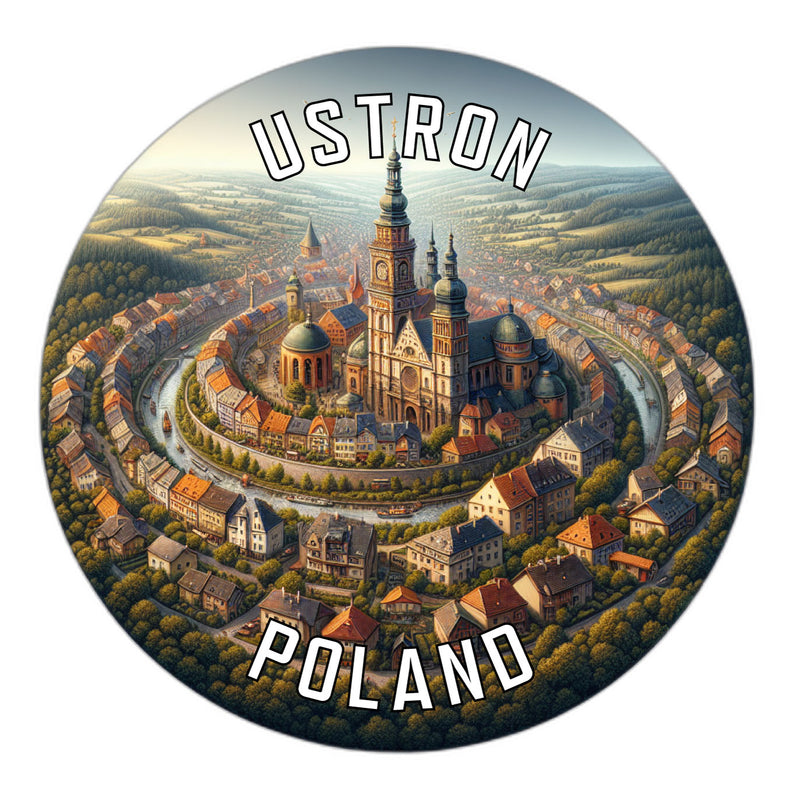Ustron Poland Souvenir Die Cut Flat Magnet 2-Inch