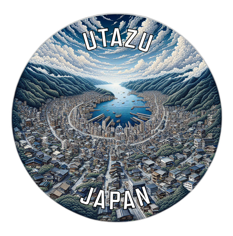 Utazu Japan Souvenir Die Cut Flat Magnet 6-Inch