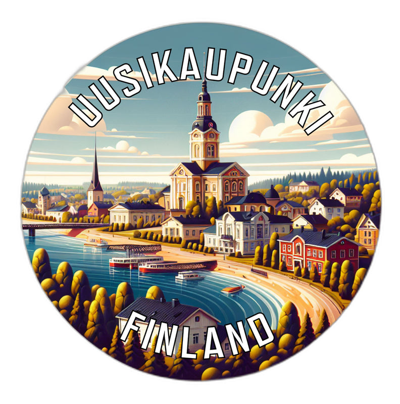 Uusikaupunki Finland Souvenir Die Cut Flat Magnet 3-Inch