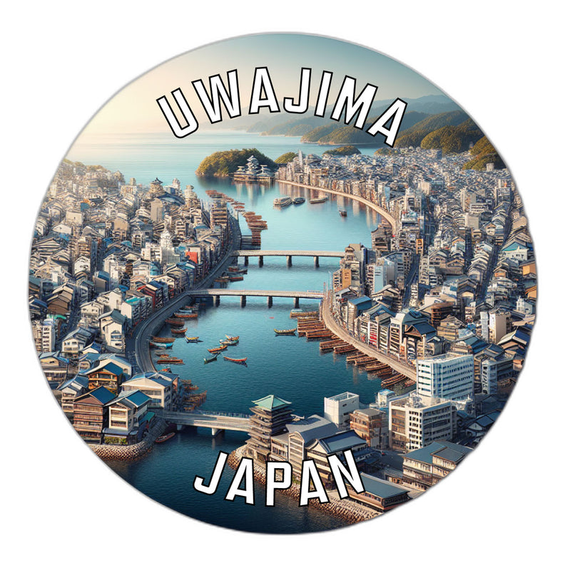 Uwajima Japan Souvenir Die Cut Flat Magnet 2-Inch