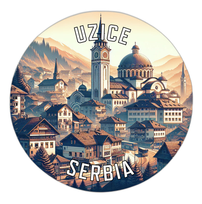 Uzice Serbia Souvenir Die Cut Flat Magnet 6-Inch