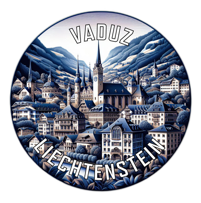 Vaduz Liechtenstein Souvenir Die Cut Flat Magnet 2-Inch