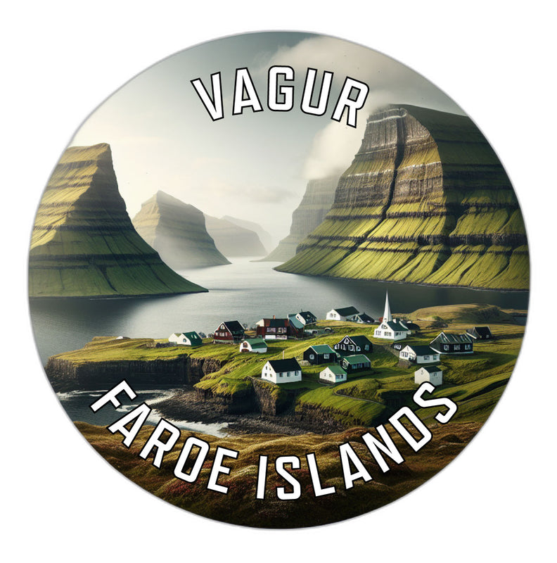 Vagur Faroe Islands Souvenir Die Cut Flat Magnet 6-Inch