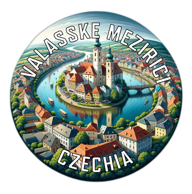 Valasske Mezirici Czechia Souvenir Die Cut Flat Magnet 2-Inch