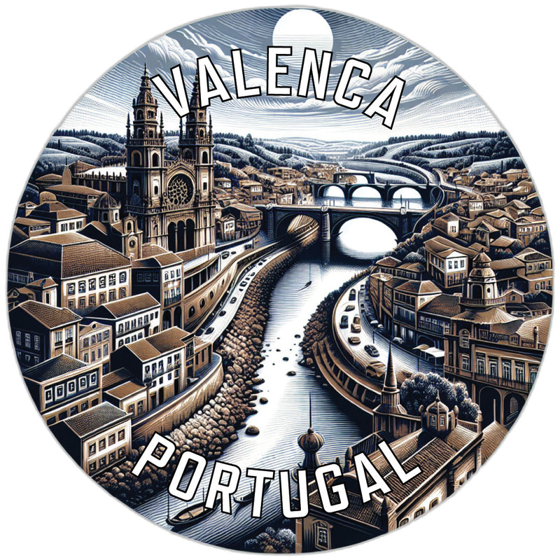 Valenca Portugal Souvenir Die Cut Flat Magnet 2-Inch