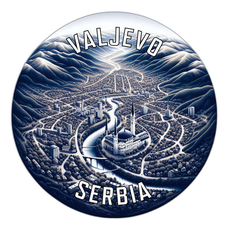 Valjevo Serbia Souvenir Die Cut Flat Magnet 2-Inch