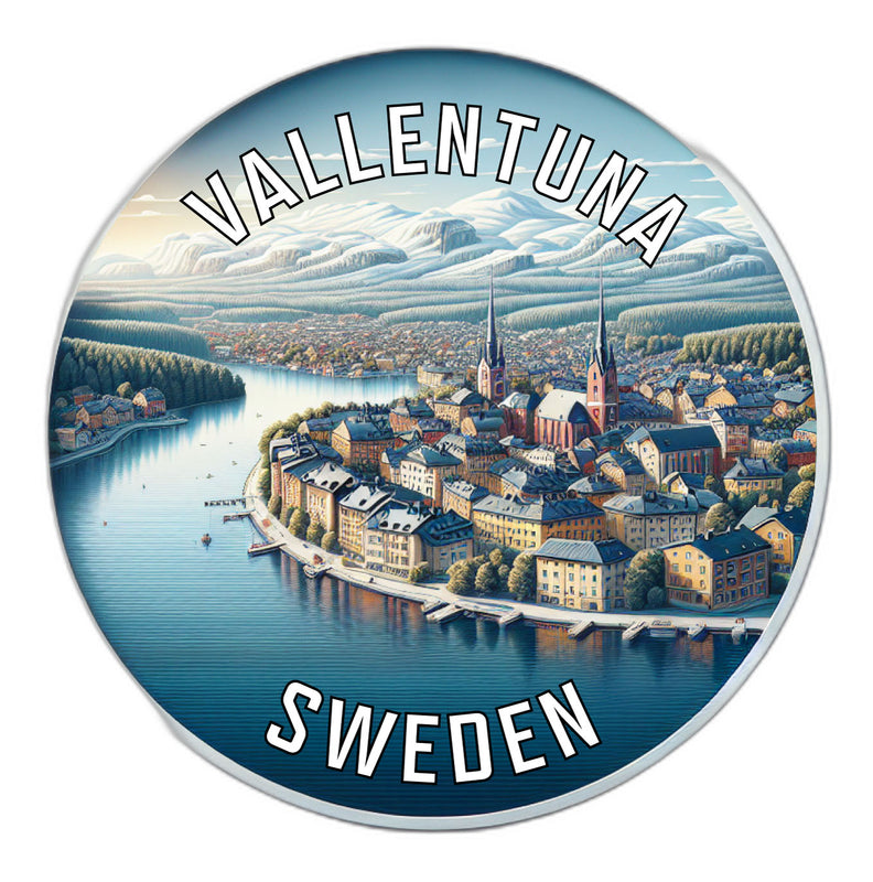 Vallentuna Sweden Souvenir Die Cut Flat Magnet 6-Inch