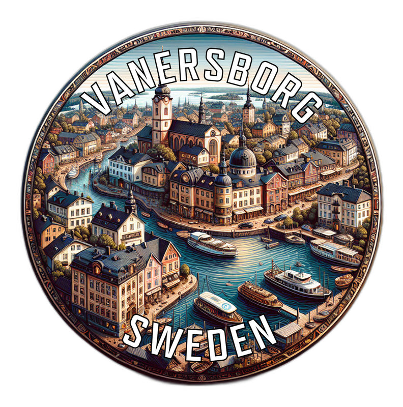 Vanersborg Sweden Souvenir Die Cut Flat Magnet 6-Inch