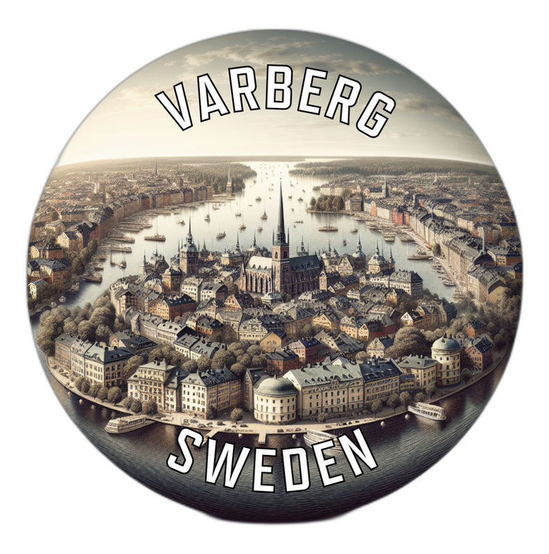 Varberg Sweden Souvenir Die Cut Flat Magnet 2-Inch