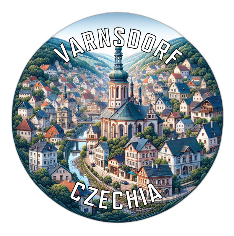 Varnsdorf Czechia Souvenir Die Cut Flat Magnet 6-Inch