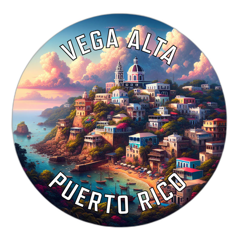 Vega Alta Puerto Rico Souvenir Die Cut Flat Magnet 6-Inch