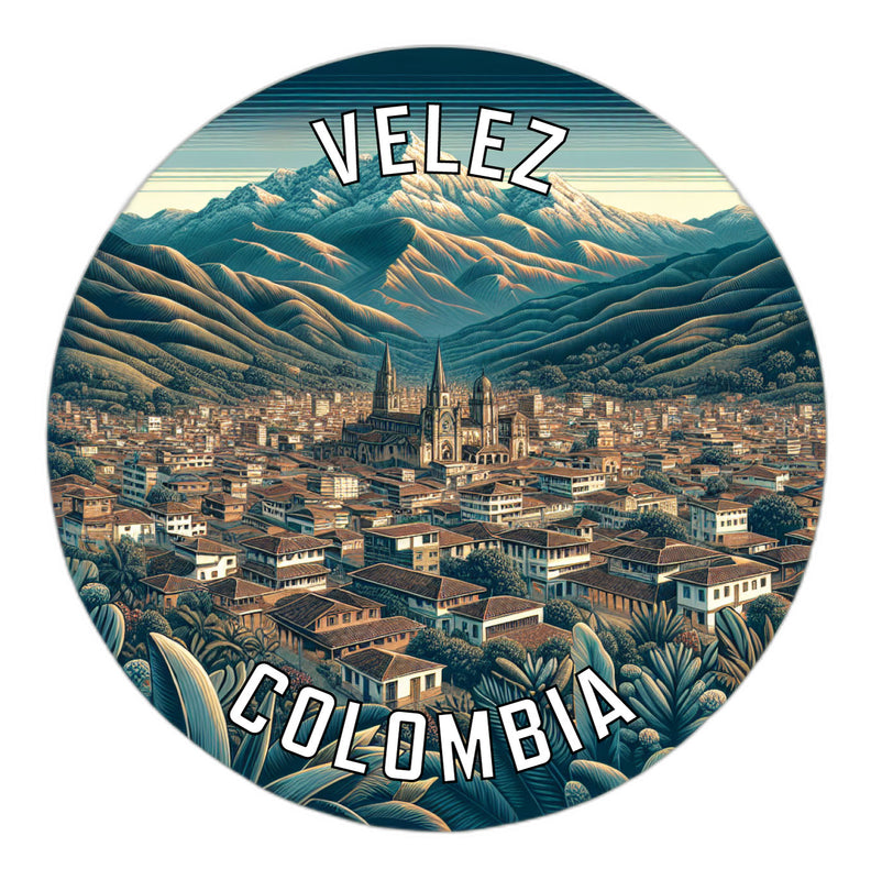 Velez Colombia Souvenir Die Cut Flat Magnet 6-Inch