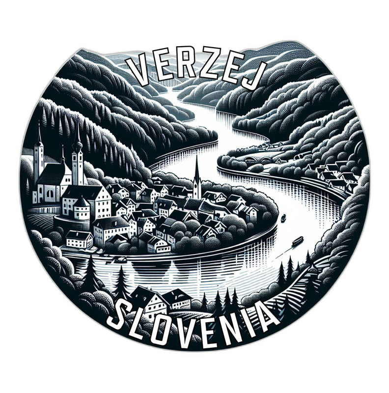 Verzej Slovenia Souvenir Die Cut Flat Magnet 2-Inch