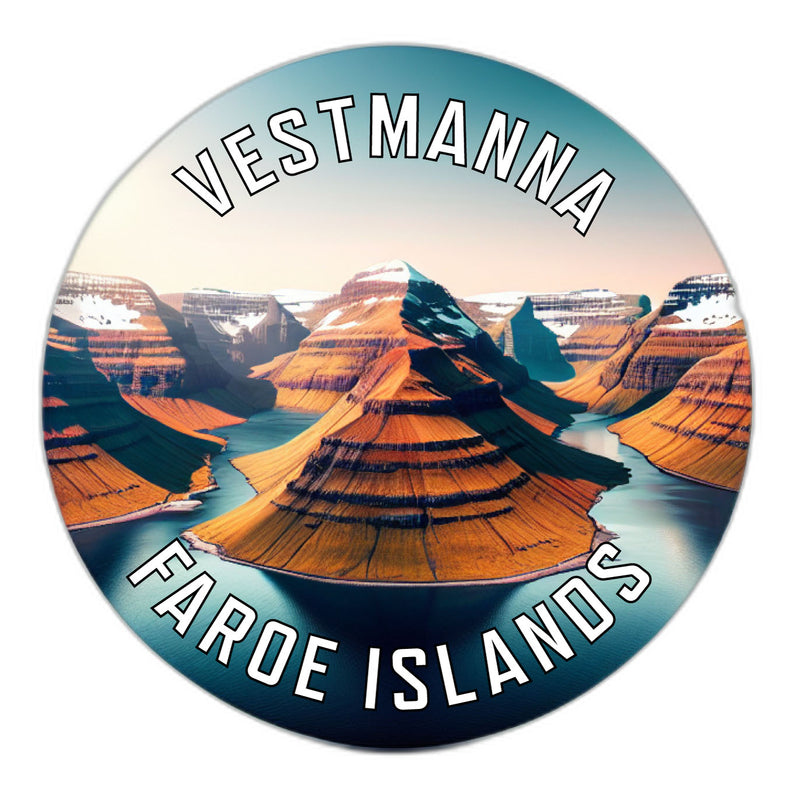 Vestmanna Faroe Islands Souvenir Die Cut Flat Magnet 2-Inch