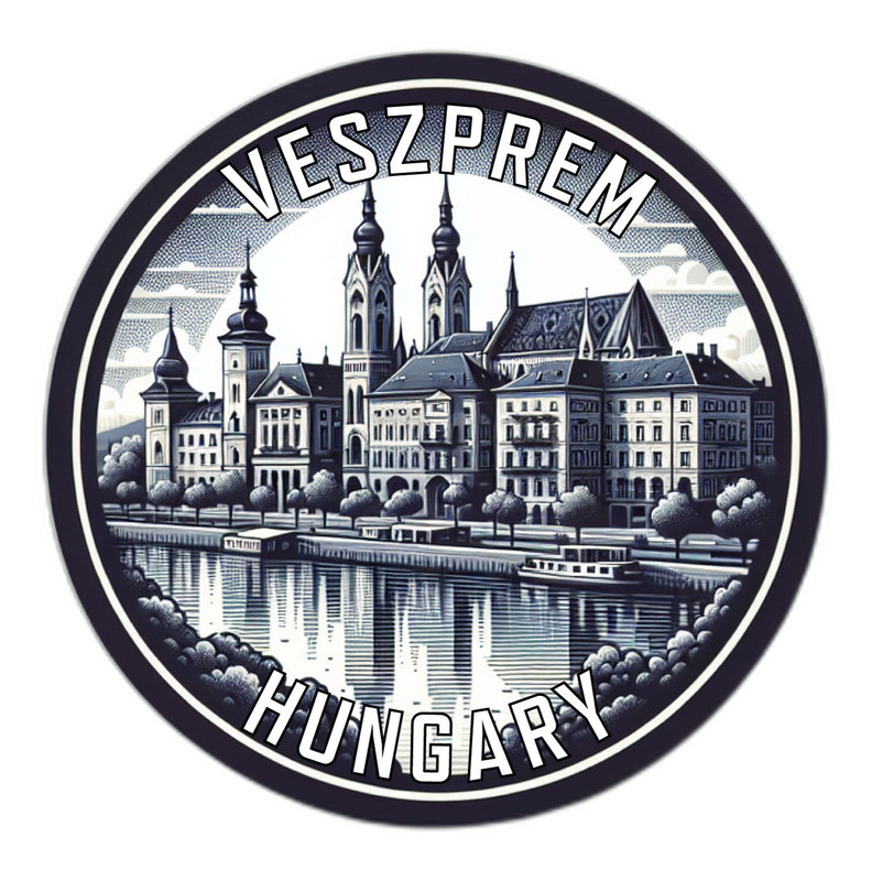 Veszprem Hungary Souvenir Die Cut Flat Magnet 6-Inch