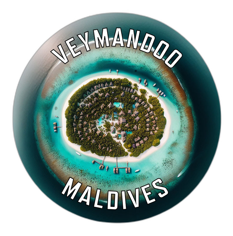 Veymandoo Maldives Souvenir Die Cut Flat Magnet 6-Inch