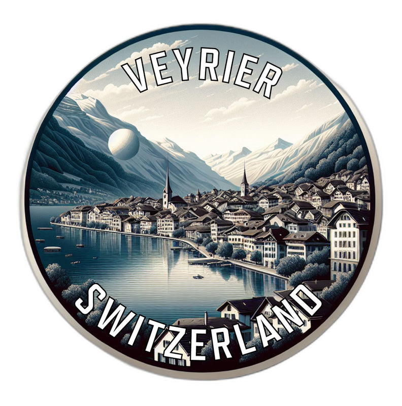Veyrier Switzerland Souvenir Die Cut Flat Magnet 2-Inch