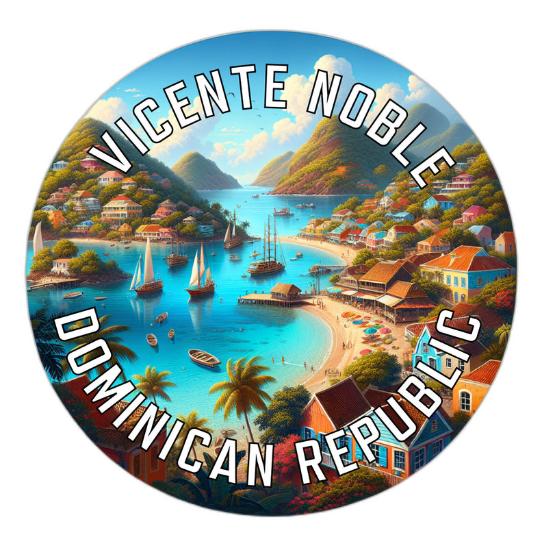 Vicente Noble Dominican Republic Souvenir Die Cut Flat Magnet 6-Inch