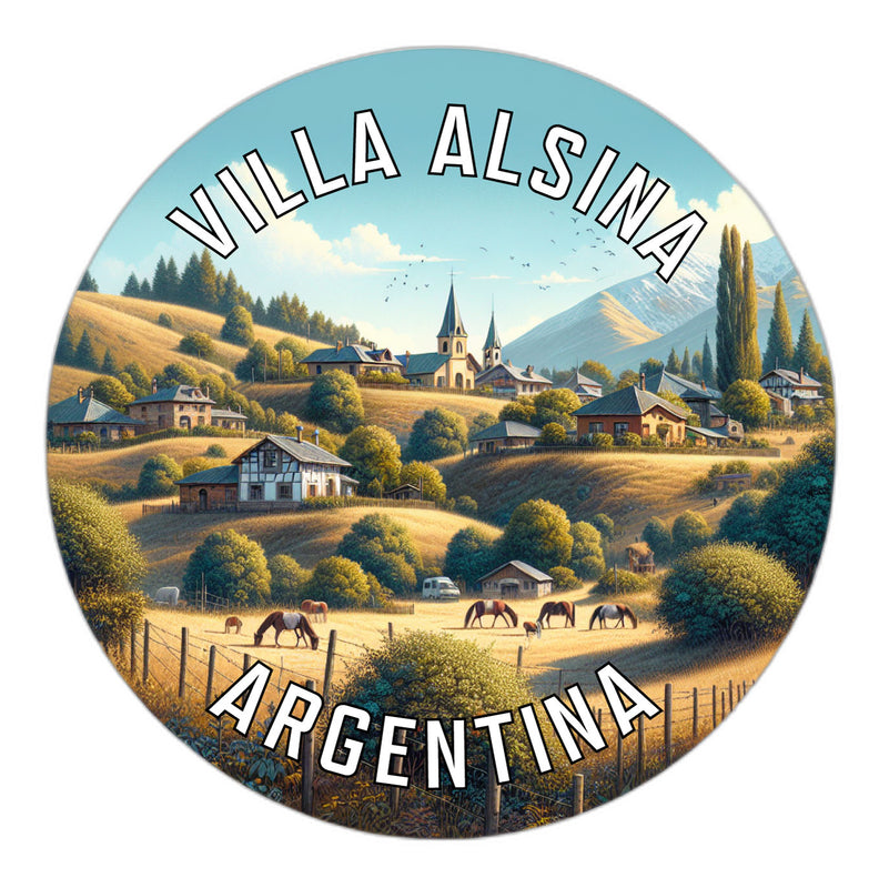 Villa Alsina Argentina Souvenir Die Cut Flat Magnet 2-Inch