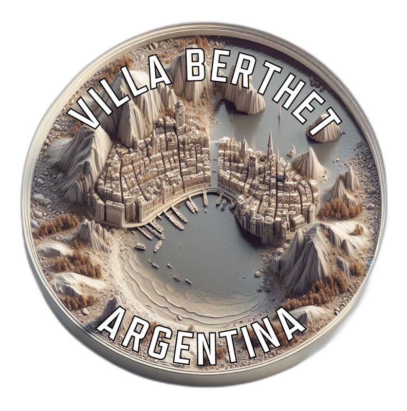 Villa Berthet Argentina Souvenir Die Cut Flat Magnet 2-Inch