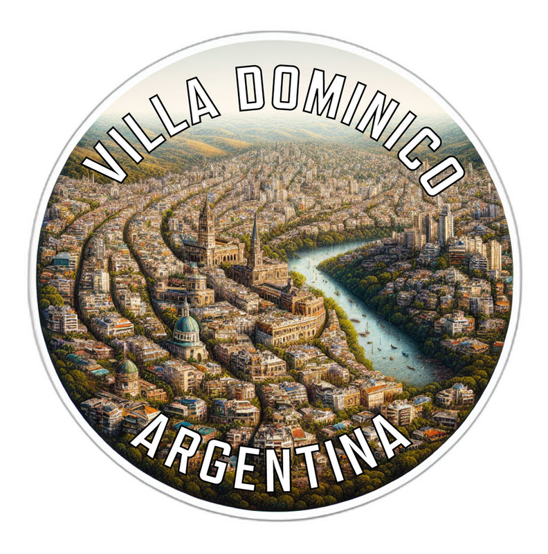 Villa Dominico Argentina Souvenir Die Cut Flat Magnet 6-Inch