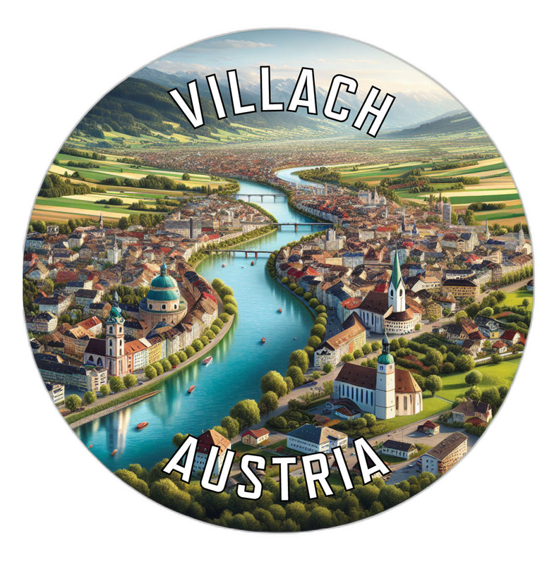 Villach Austria Souvenir Die Cut Flat Magnet 6-Inch