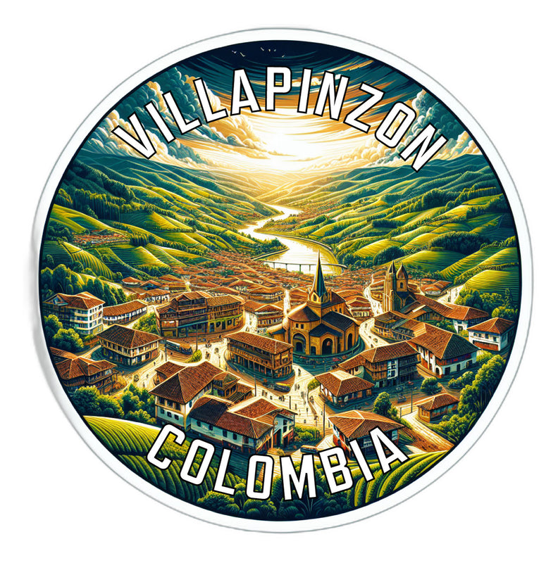 Villapinzon Colombia Souvenir Die Cut Flat Magnet 2-Inch