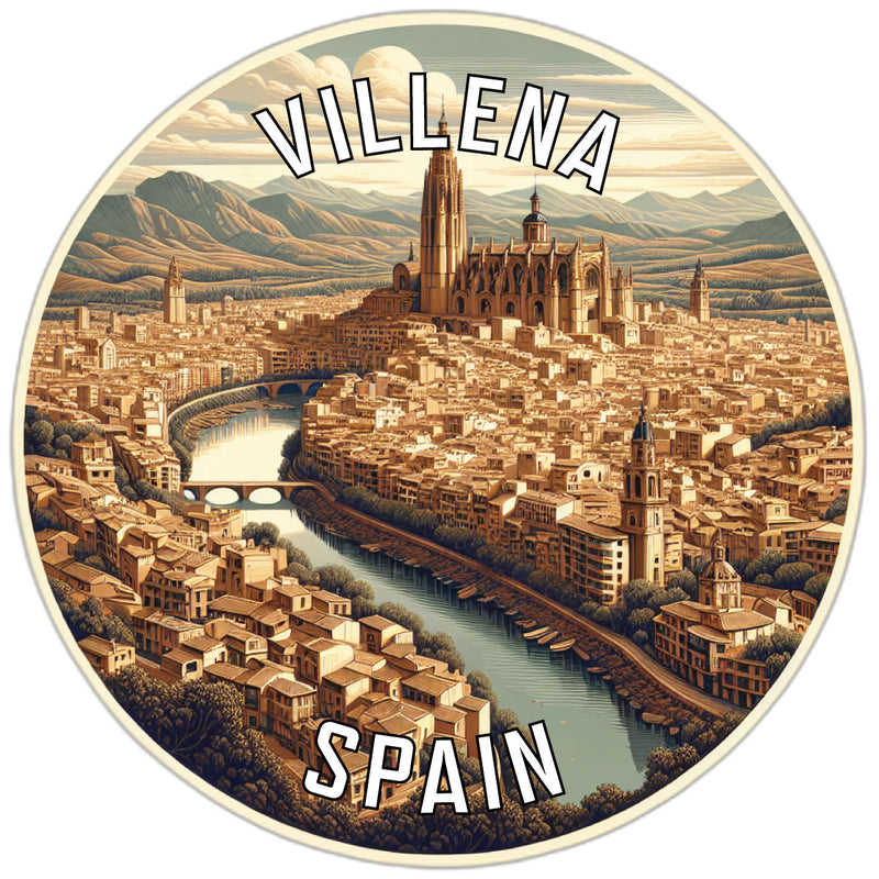 Villena Spain Souvenir Die Cut Flat Magnet 2-Inch