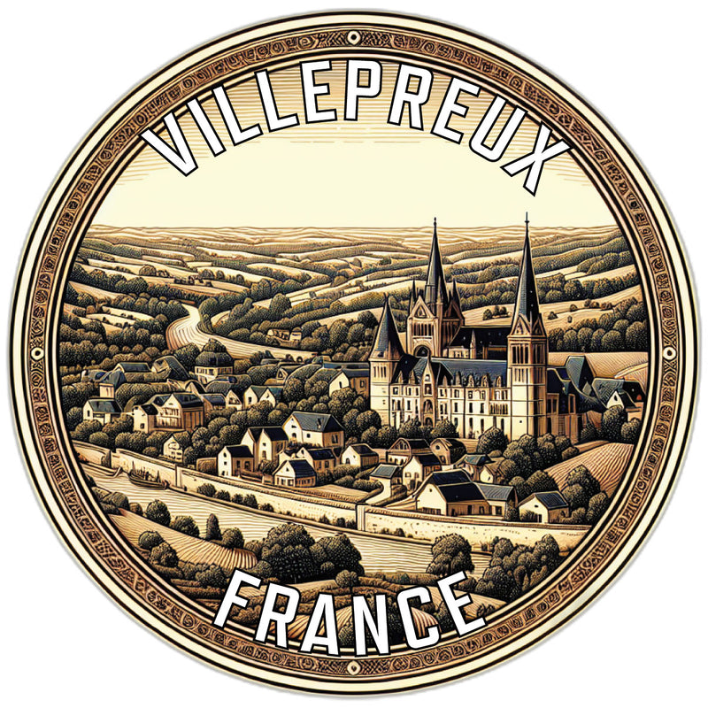 Villepreux France Souvenir Vinyl Decal Sticker 2-Inch