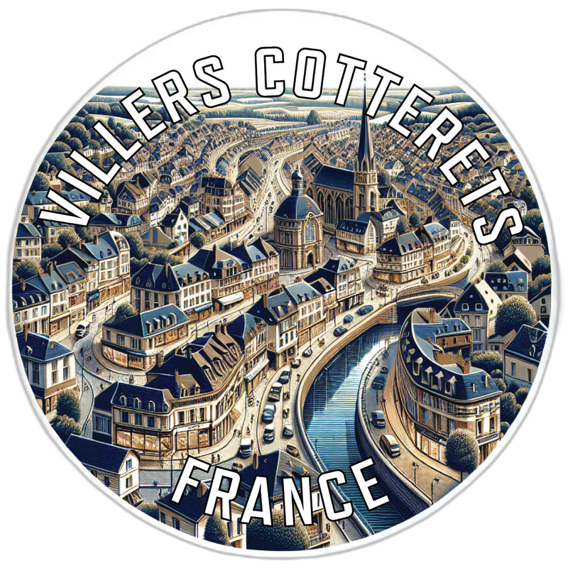 Villers Cotterets France Souvenir Die Cut Flat Magnet 2-Inch