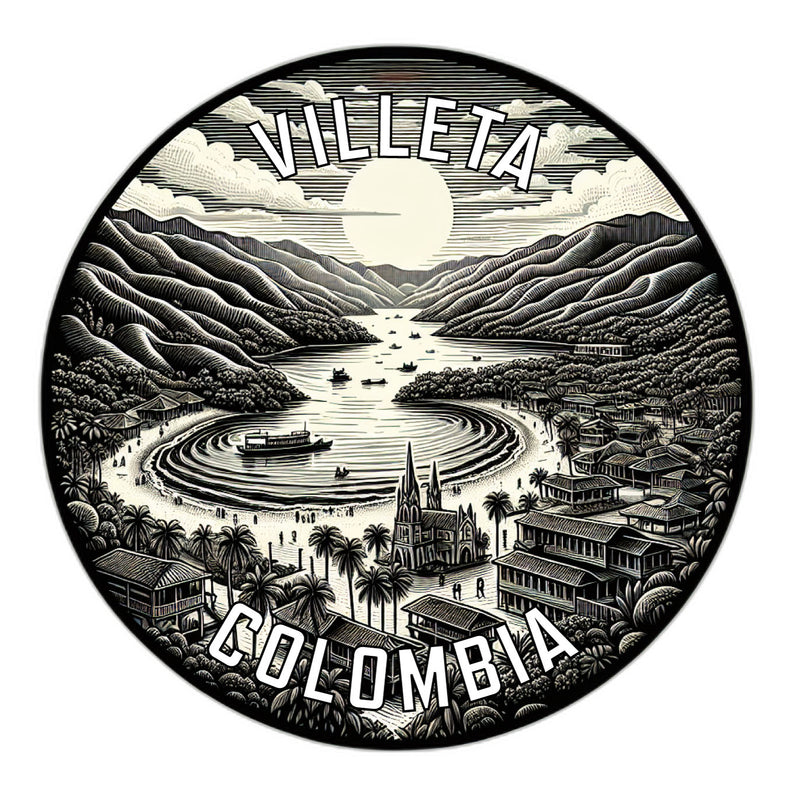 Villeta Colombia Souvenir Die Cut Flat Magnet 2-Inch