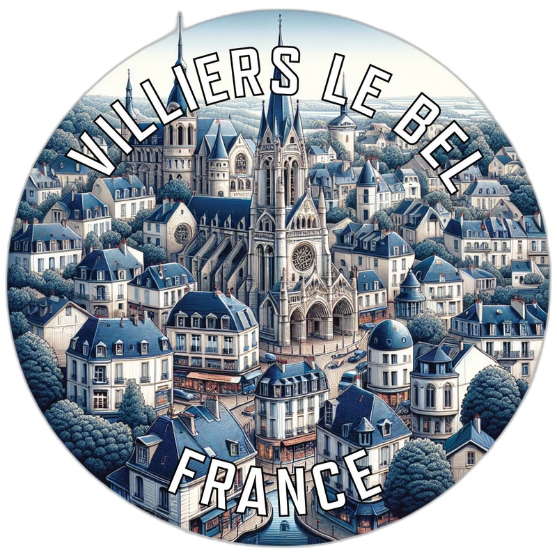 Villiers le Bel France Souvenir Die Cut Flat Magnet 6-Inch