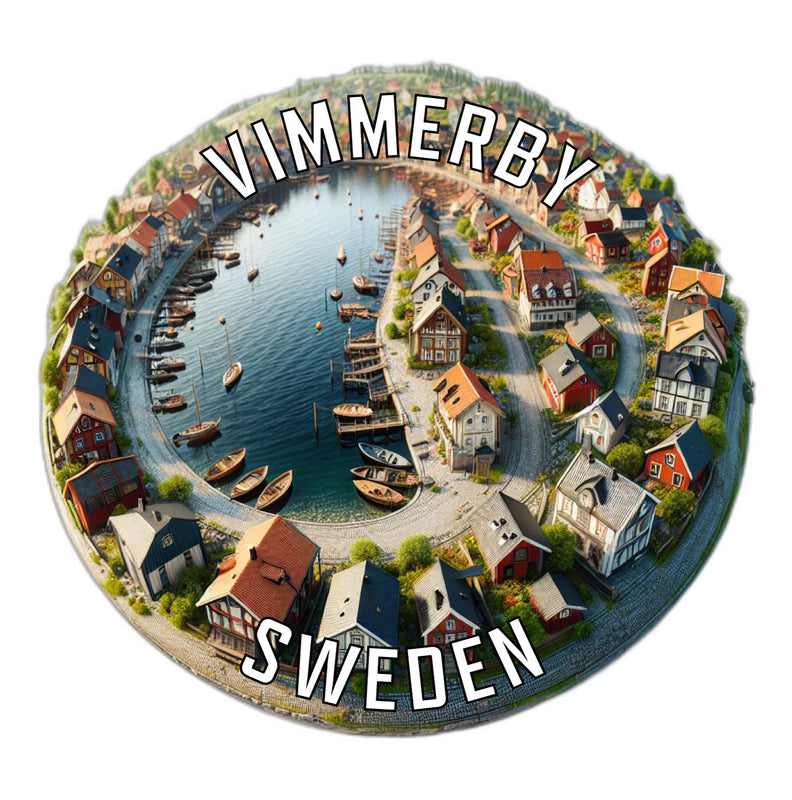 Vimmerby Sweden Souvenir Die Cut Flat Magnet 6-Inch