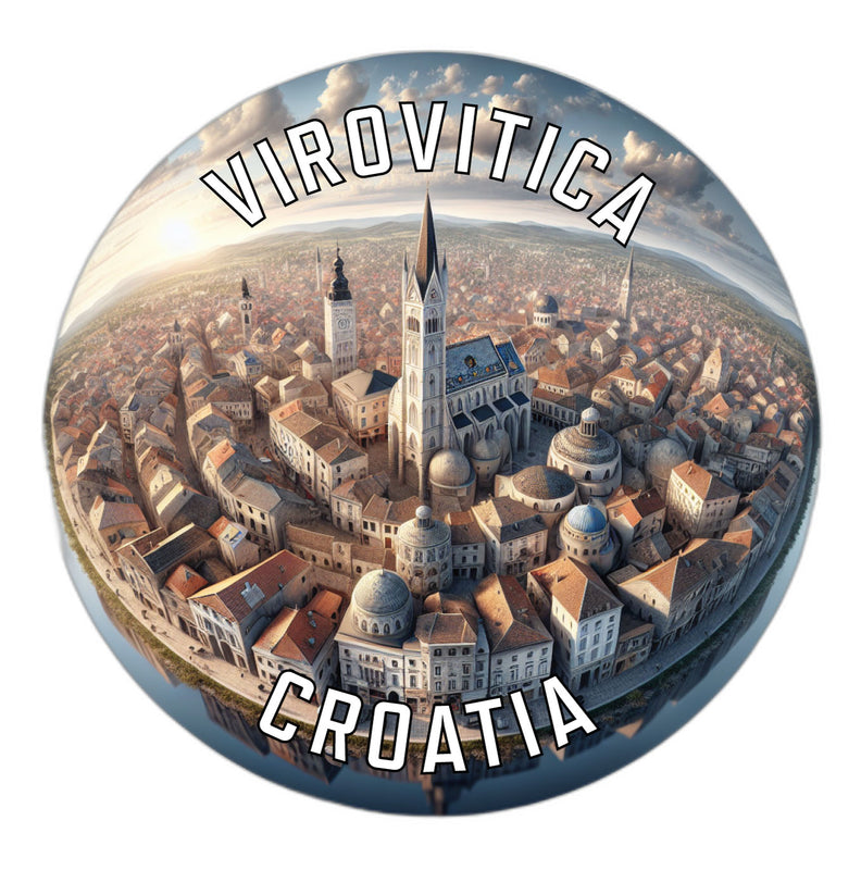 Virovitica Croatia Souvenir Die Cut Flat Magnet 6-Inch