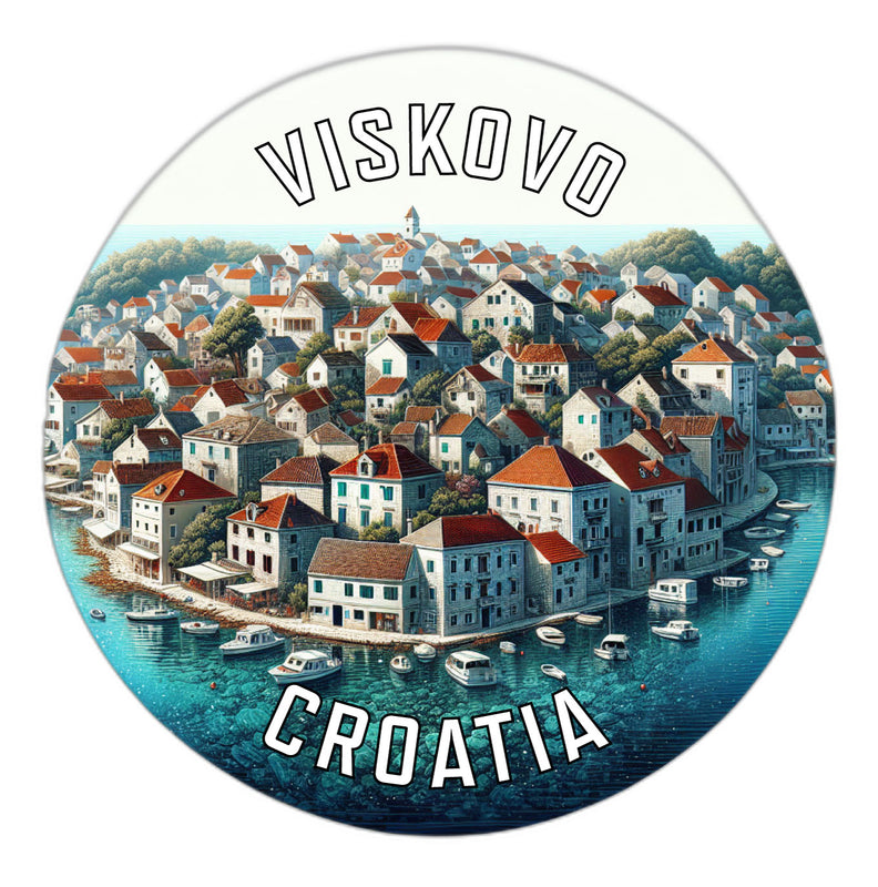 Viskovo Croatia Souvenir Die Cut Flat Magnet 4-Inch
