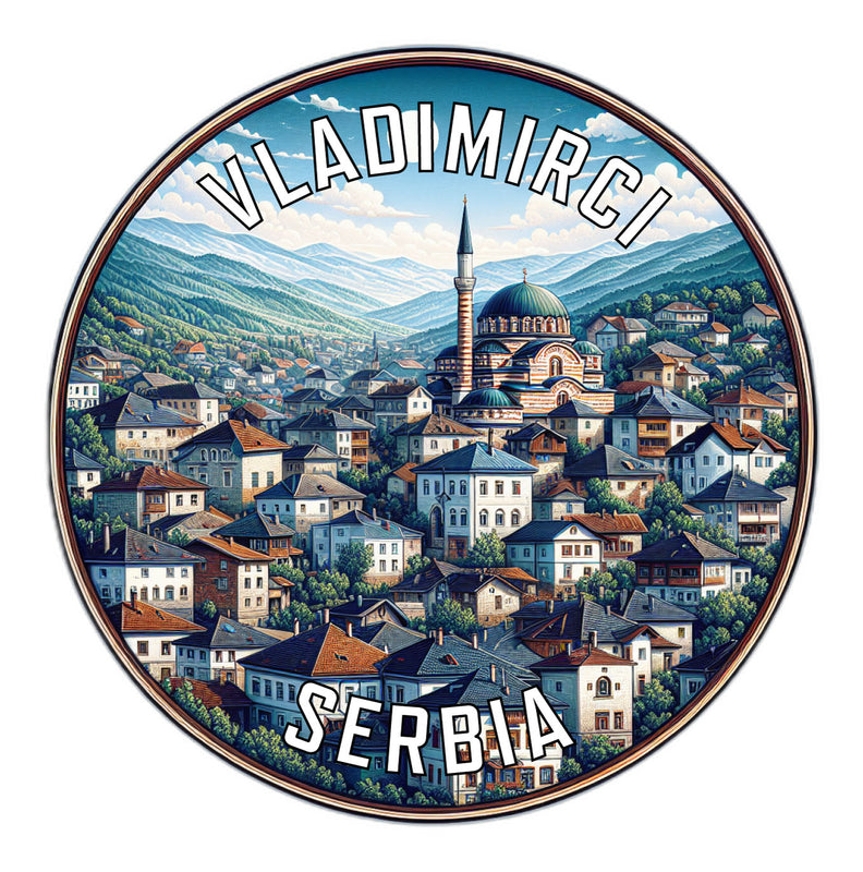 Vladimirci Serbia Souvenir Die Cut Flat Magnet 2-Inch