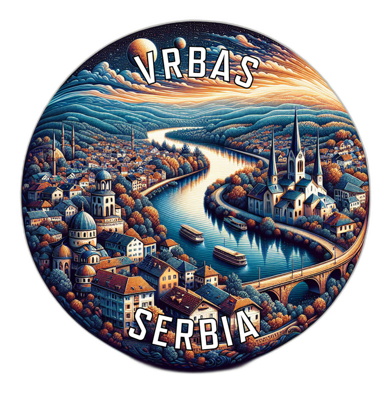Vrbas Serbia Souvenir Die Cut Flat Magnet 2-Inch