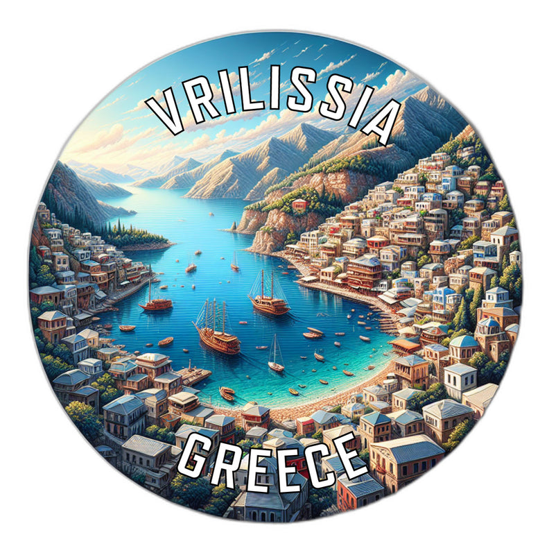 Vrilissia Greece Souvenir Die Cut Flat Magnet 6-Inch