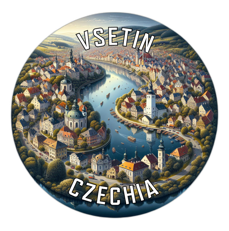 Vsetin Czechia Souvenir Die Cut Flat Magnet 2-Inch