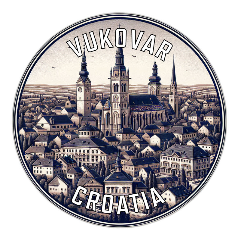 Vukovar Croatia Souvenir Die Cut Flat Magnet 6-Inch