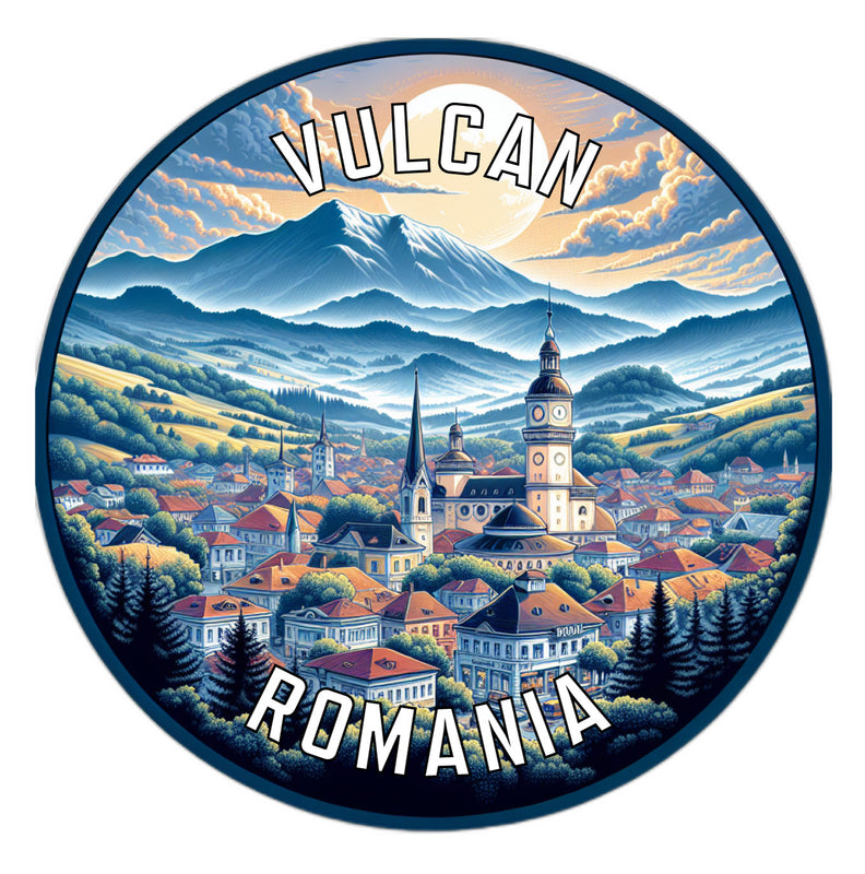 Vulcan Romania Souvenir Die Cut Flat Magnet 4-Inch
