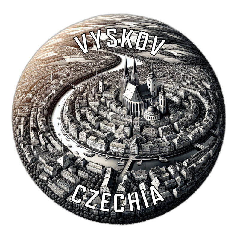 Vyskov Czechia Souvenir Die Cut Flat Magnet 6-Inch