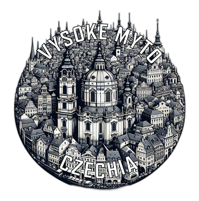 Vysoke Myto Czechia Souvenir Die Cut Flat Magnet 2-Inch