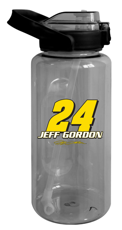Jeff Gordon #9 NASCAR 64 oz Large Water Bottle with Screw-on Top and Straw