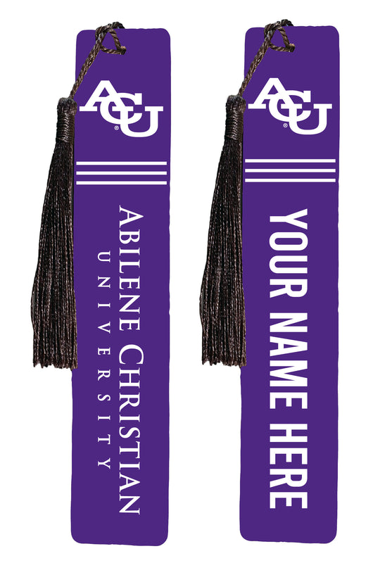 Abilene Christian University Personalized Wooden Bookmark with Tassel – Officially Licensed Collegiate Product Full Color